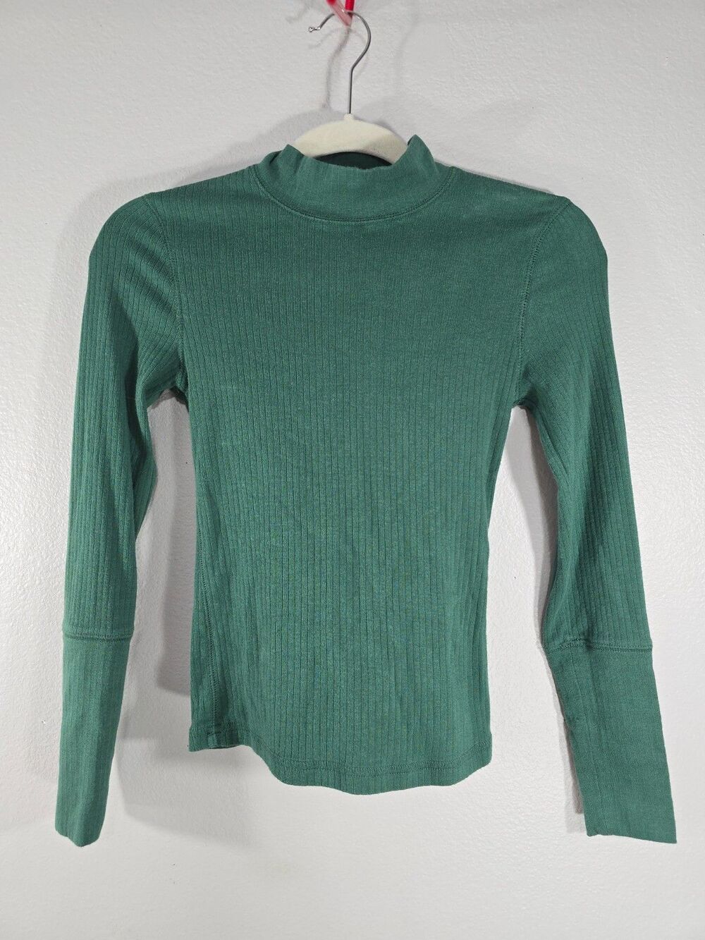 Intimately Free People Women’s XS Rickie Top Evergreen Mock Neck earthy BN